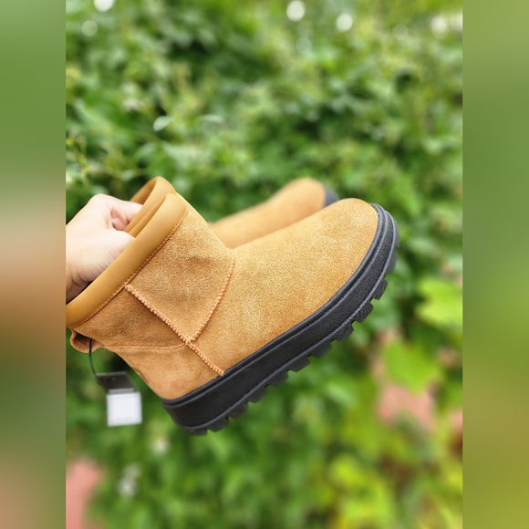 Size 8 - New Koolaburra By UGG Mini Hybrid Winter Boot Chestnut - Picture 13 of 16